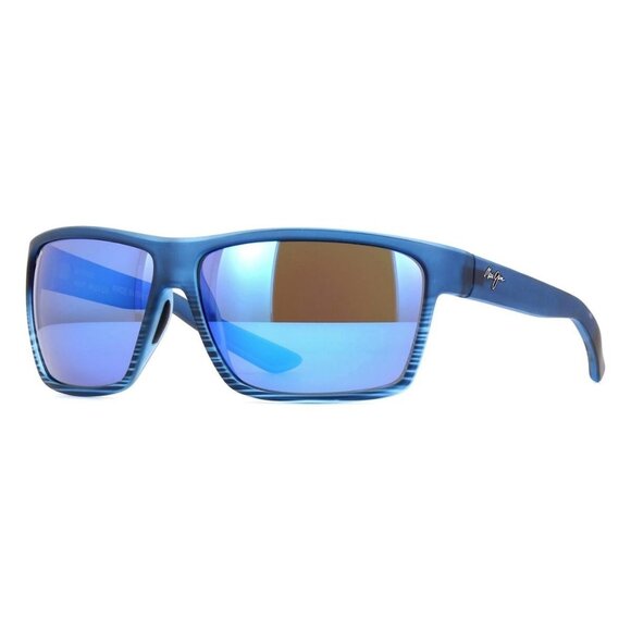 New MAUI JIM Alenuihaha Blue Polarised Wraparound B839 03S Sunglasses Women - Picture 1 of 4